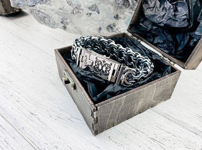 Huge silver bracelet Kardinal bracelet Handmade silver bracelet Heavy bracelet