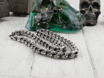 Huge silver chain Men silver chain  Heavy chain 12 mm width Biker jewelry