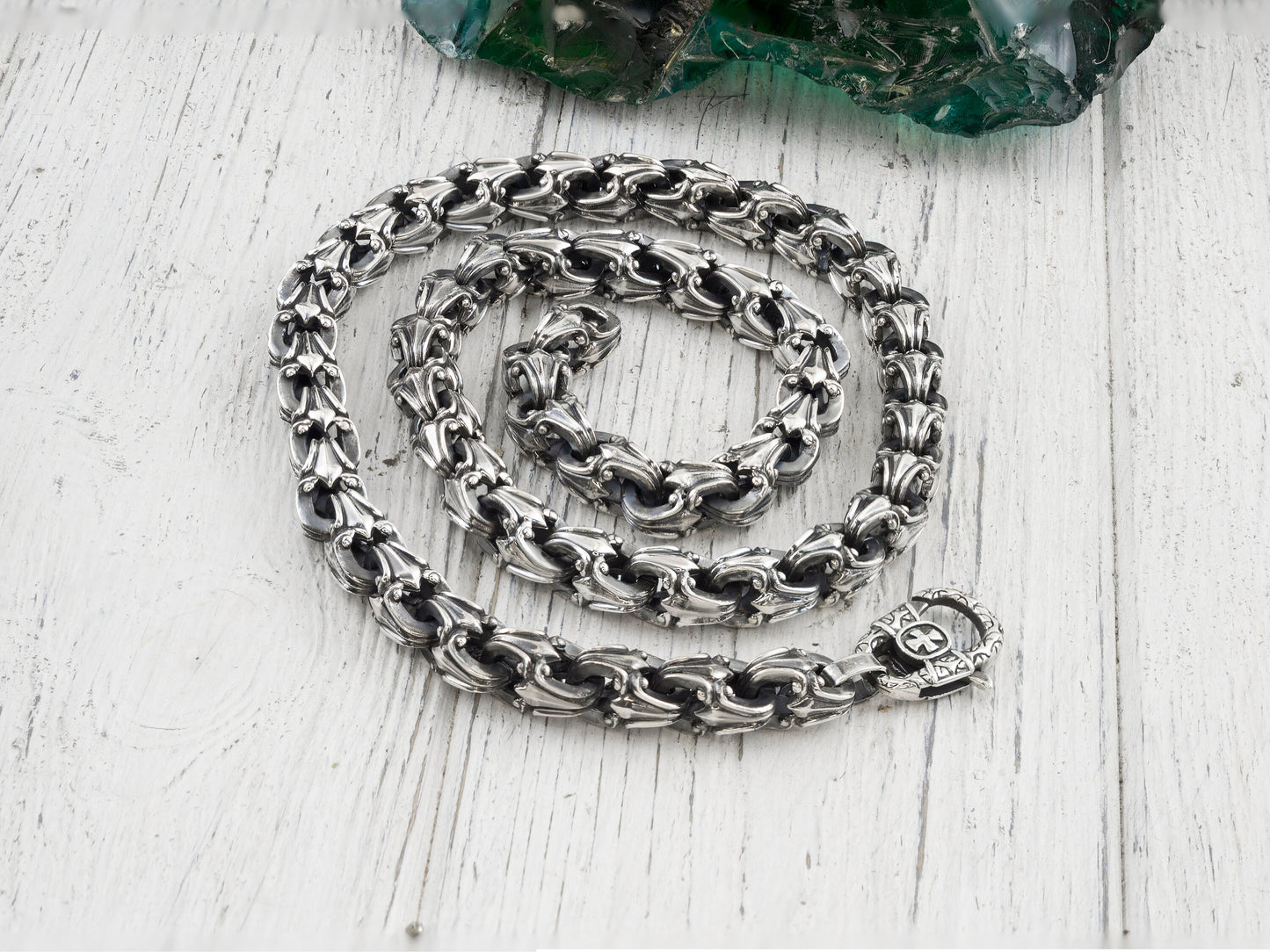 Huge silver chain Men silver chain  Heavy chain 12 mm width Biker jewelry