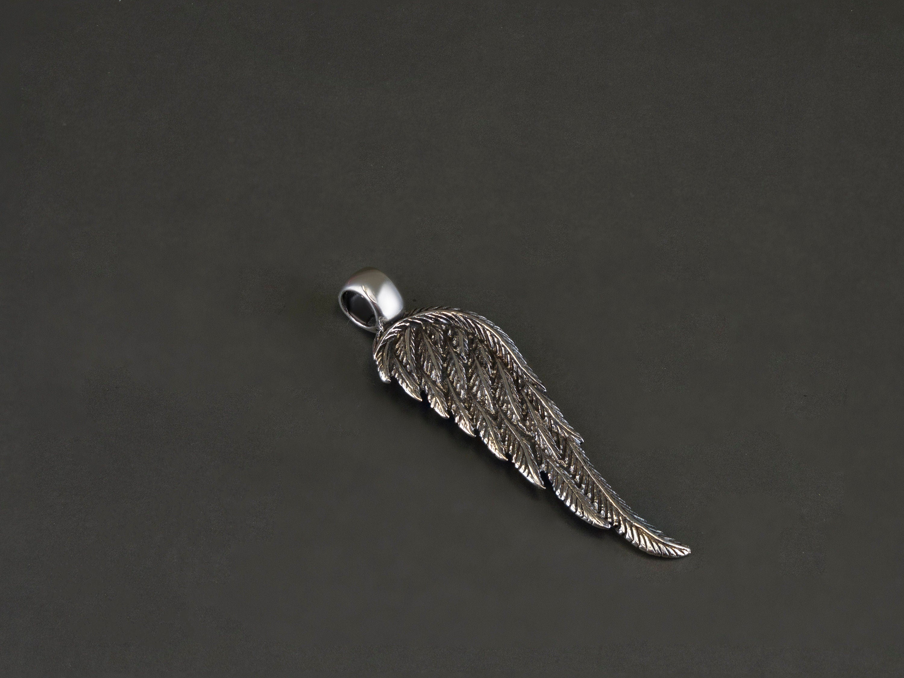 Wing pendant silver Angel wing pendant Silver angel wing pendant