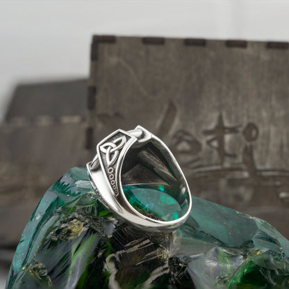 Celtic cross ring Silver Celtic cross Viking ornament jewelry Men ring