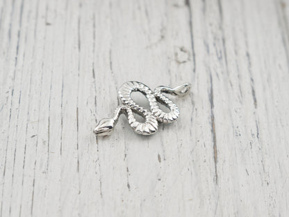 Gemstones snake pendant Silver snake pendant Blue snake