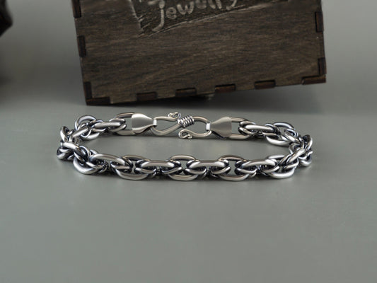 Silver bracelet Handmade silver bracelet Anchor style silver bracelet