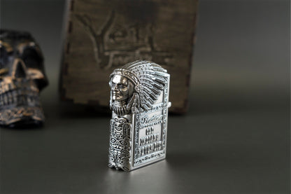 Silver lighter Indian Chief Zippo Lighter Motorcycle Indian Lighter Gift for biker
