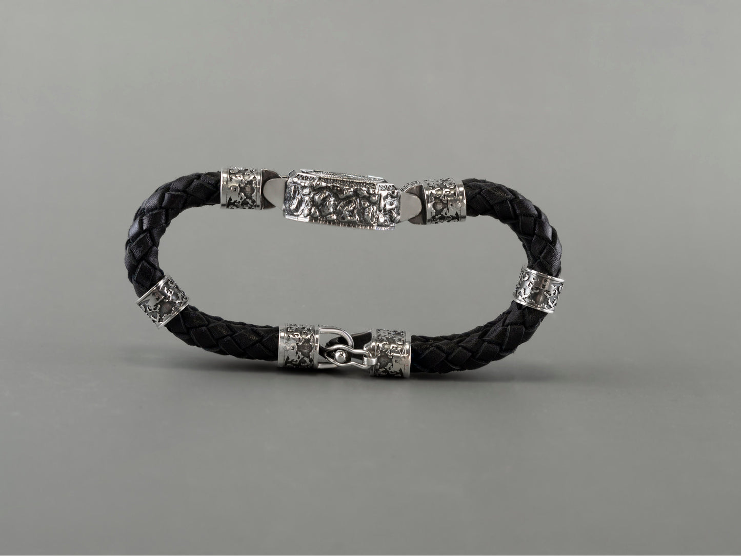 Islamic silver bracelet Silver Mosque Crescent Moon bracelet  Men's Islamic bracelet