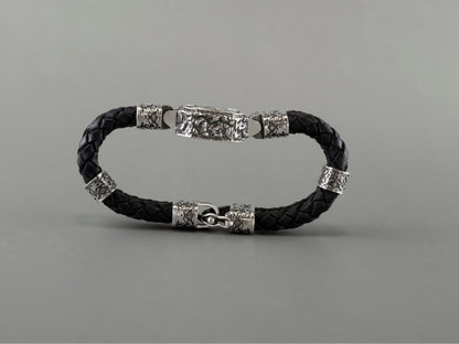 Islamic silver bracelet Silver Mosque Crescent Moon bracelet  Men's Islamic bracelet
