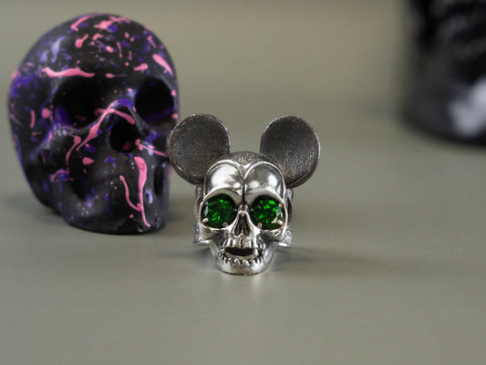 Mouse skull ring Women skull ring Movies jewelry ring  Skull gift for her