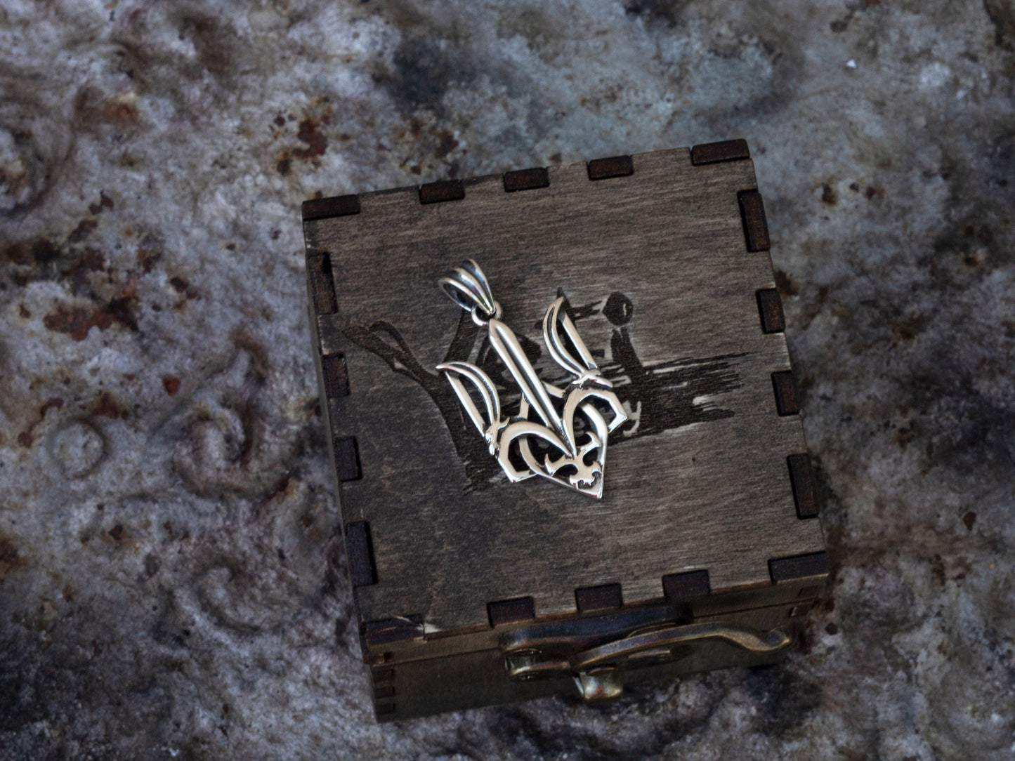 Trizub pendant Silver Trident Ukrainian Tryzub Pendant Ukrainian pendant with Ukrainian symbol