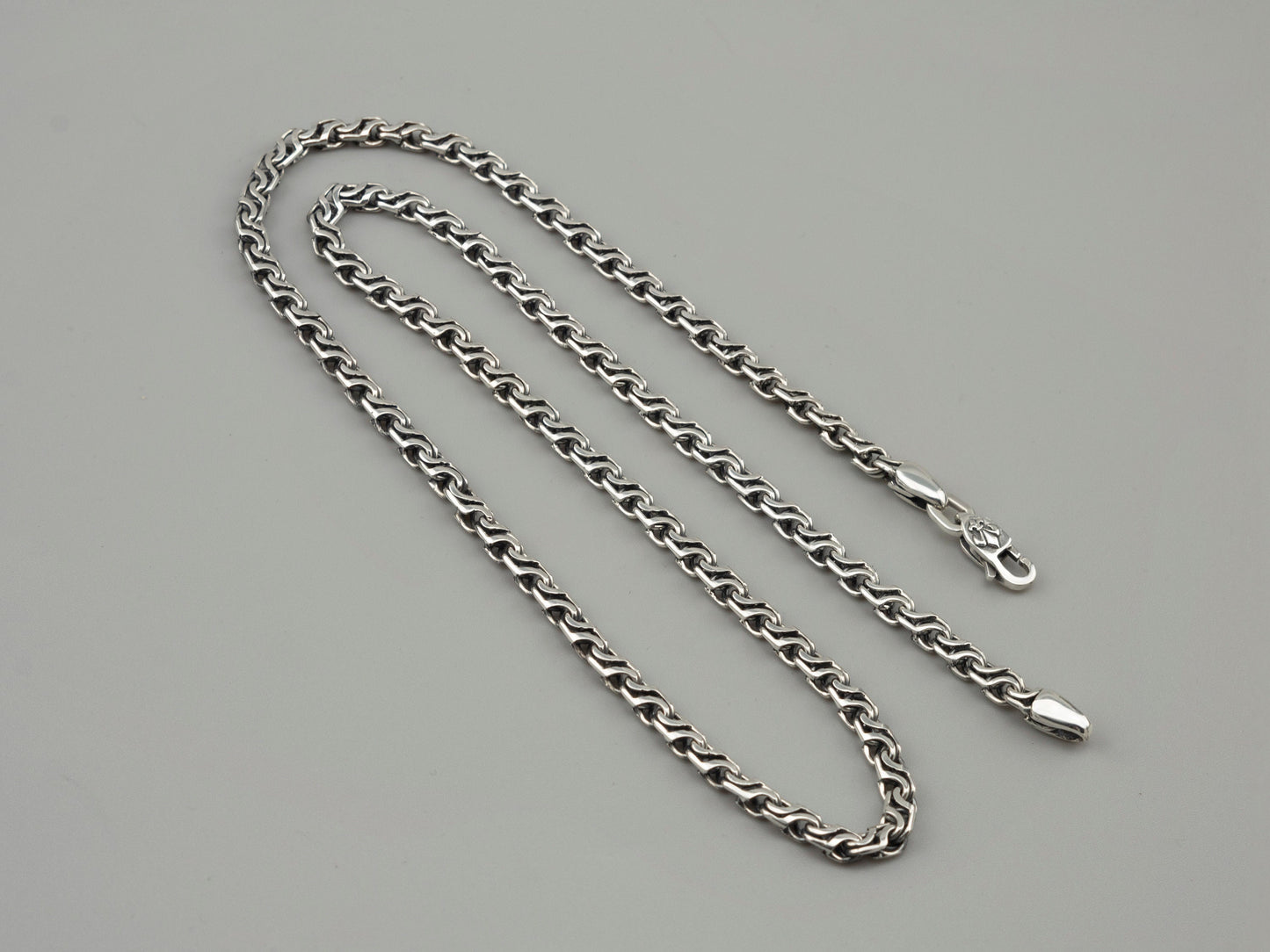 Silver chain  5mm 925 sterling silver Handmade chain Oxidized chain