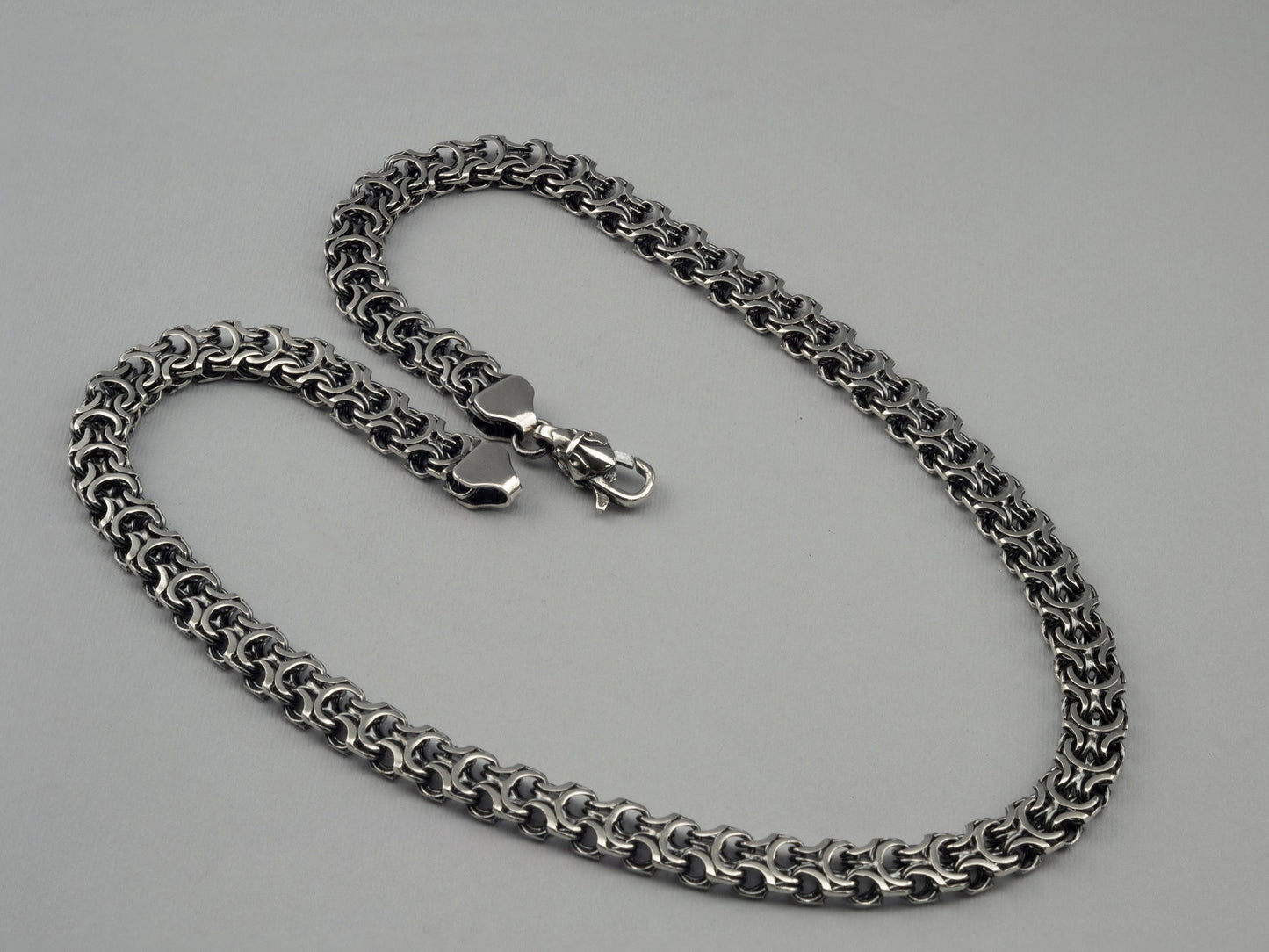 Heavy silver necklace chain Handmade chain Solid chain