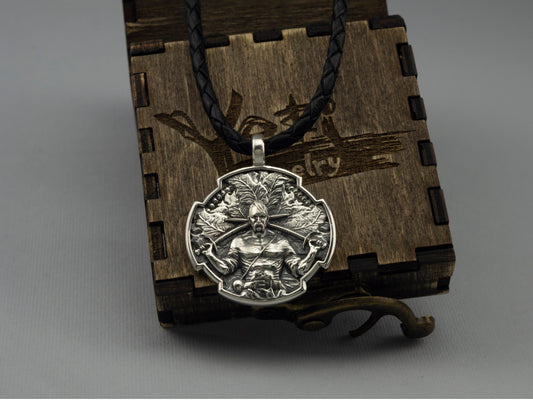 Ukrainian cossack Warrior pendant  Sterling silver 925 Cossack Warrior with two saber Cossack with swords Pendant with a prayer