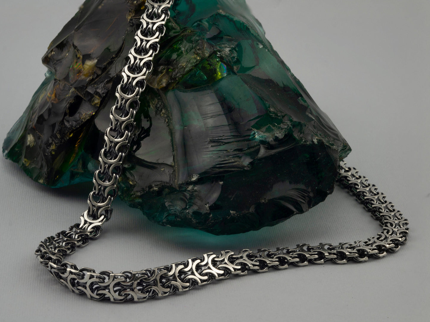 Heavy silver necklace chain Handmade chain Solid chain