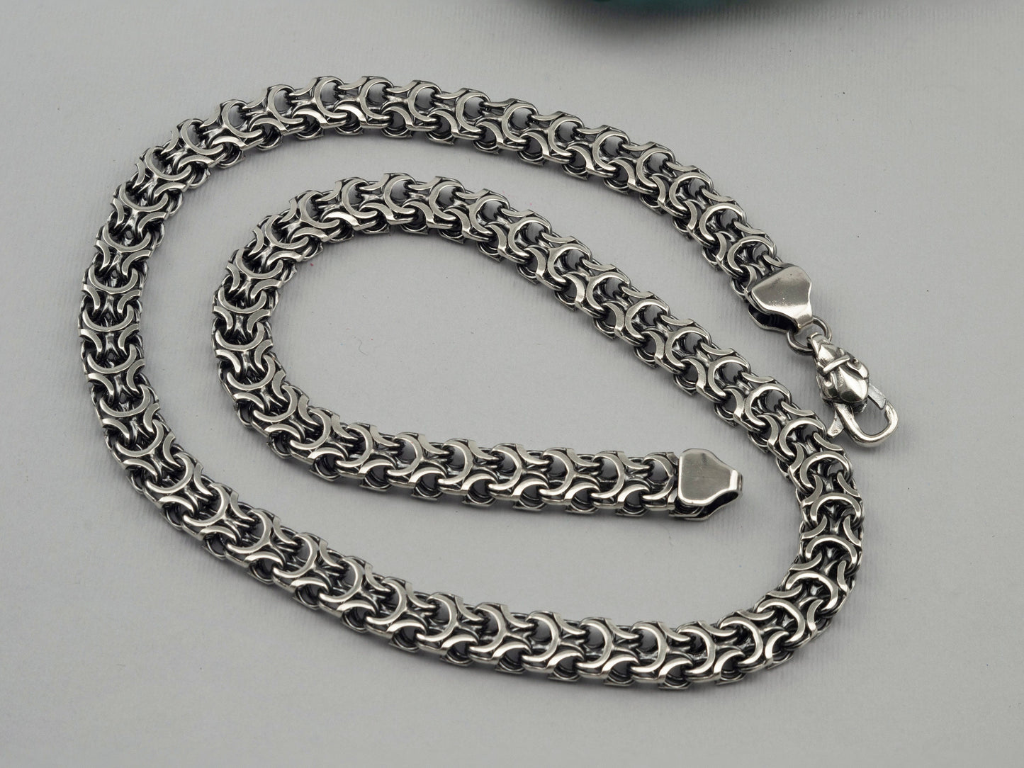 Heavy silver necklace chain Handmade chain Solid chain