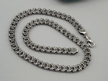 Heavy silver necklace chain Handmade chain Solid chain